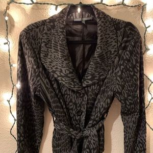 Harve Bernard Leopard Print Coat